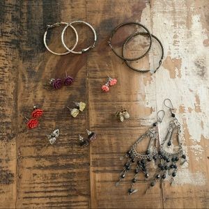 Large bundle of earrings
